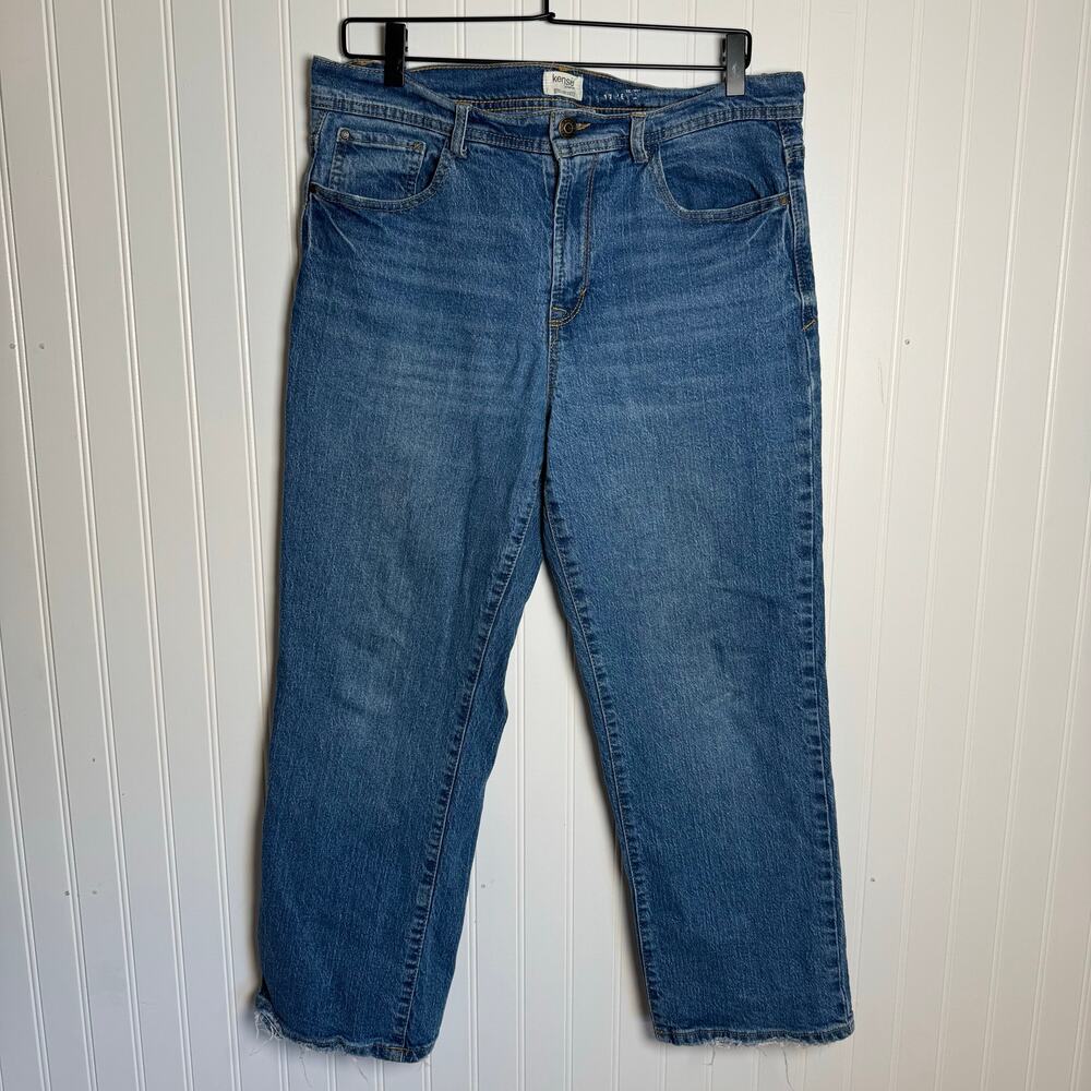 Kensie The Mila High-Rise Relaxed Straight Leg Denim Jeans Women’s Size 12 - Picture 2 of 11